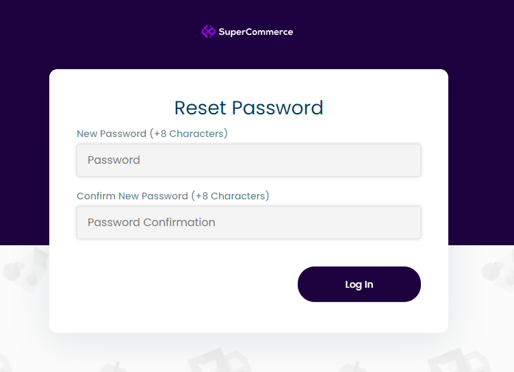 Reset password screenshot